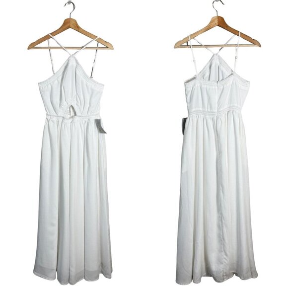 Petal + Pup Madi Maxi Dress Womens Small White Sleeveless Cut Out Flowy Boho NWT - Picture 3 of 15